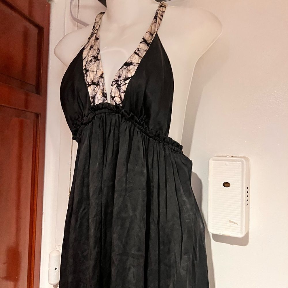 black halo halter dress sexy backless maxi
